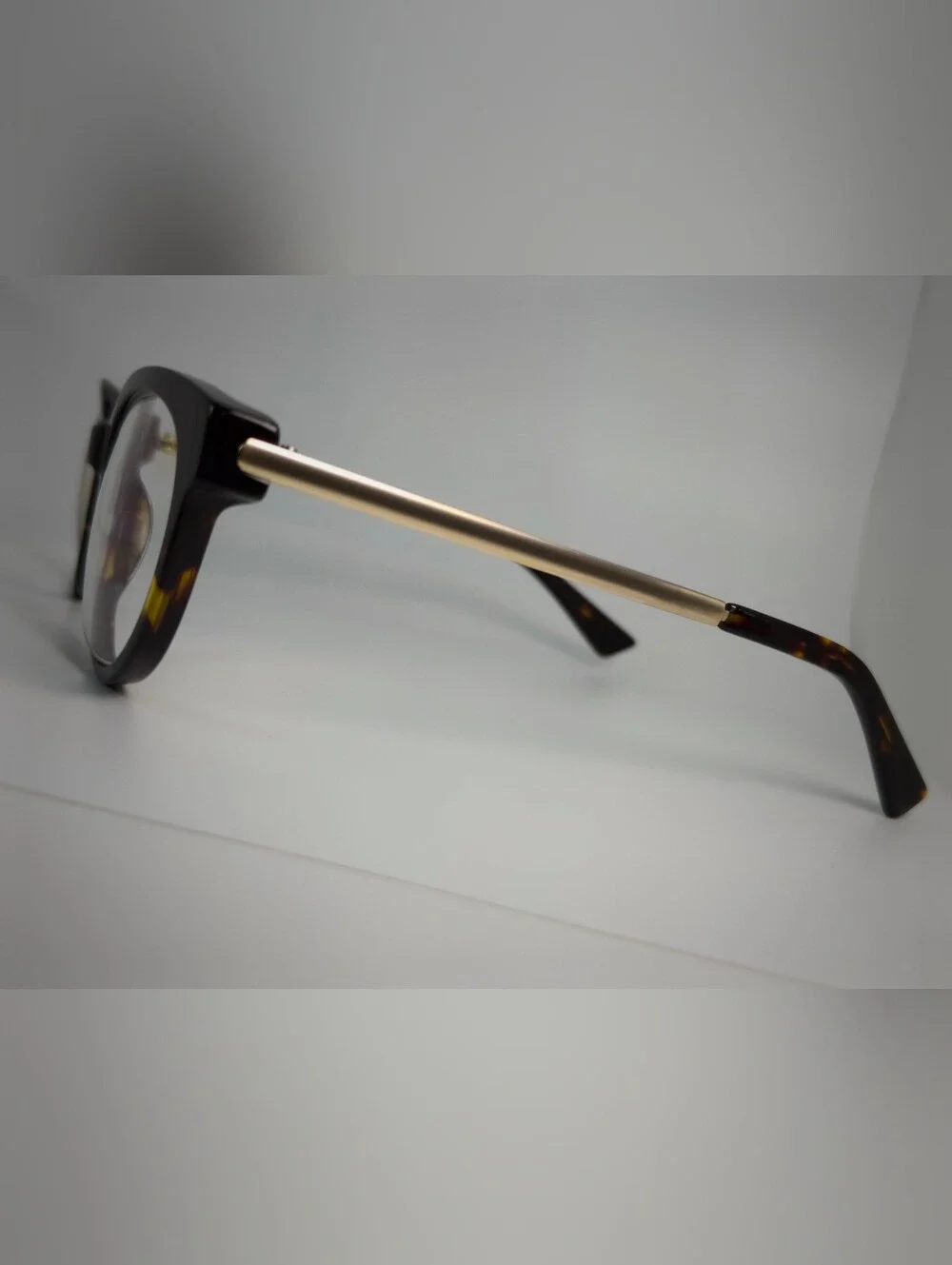Her. Tortoiseshell Cat eye Round Women's Eyeglass Frames - Brown
